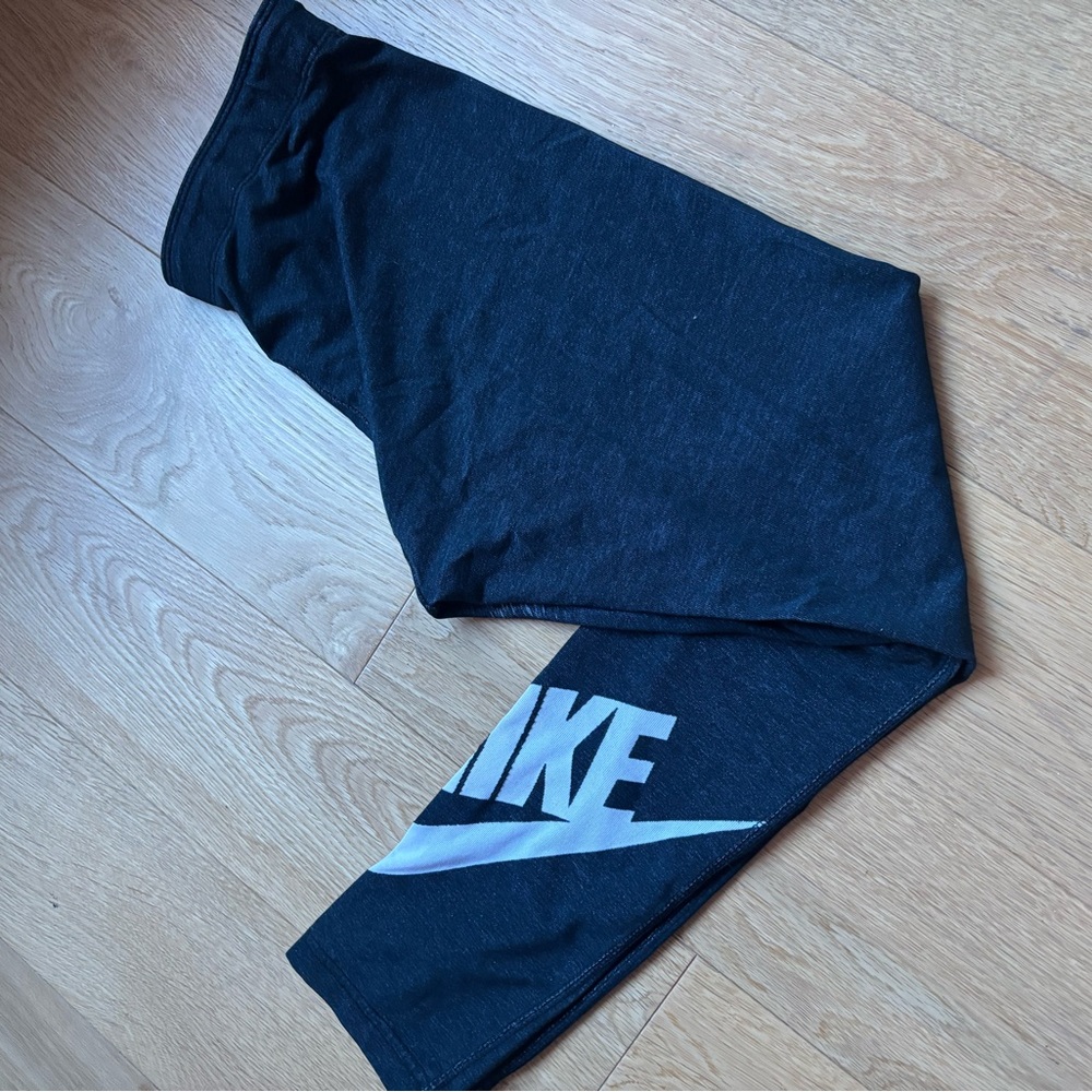 Nike Black Leggings with White Logo